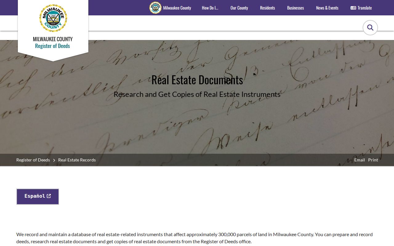 Oak Creek previous residents historical deed coverage from Milwaukee County